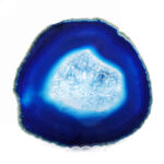 große Achatscheibe poliert blau Ø 160 mm aus Brasilien in bester Farbe Edelsteine Heilsteine bei Wunderstein24