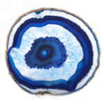 große Achatscheibe poliert blau Ø 160 mm aus Brasilien in bester Farbe Edelsteine Heilsteine bei Wunderstein24