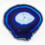 große Achatscheibe poliert blau Ø 166 mm aus Brasilien in bester Farbe Edelsteine Heilsteine bei Wunderstein24