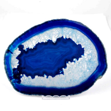 große Achatscheibe poliert blau Ø 169 mm aus Brasilien in bester Farbe Edelsteine Heilsteine bei Wunderstein24