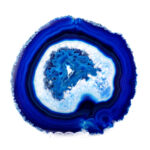 große Achatscheibe poliert blau Ø 169 mm aus Brasilien in bester Farbe Edelsteine Heilsteine bei Wunderstein24