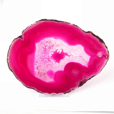 Achatscheibe poliert pink | rosa Ø 160 mm aus Brasilien in bester Farbe Edelsteine Heilsteine bei Wunderstein24