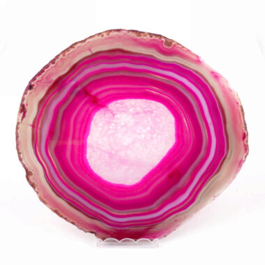 große Achatscheibe poliert pink | rosa Ø 174 mm aus Brasilien in bester Farbe Edelsteine Heilsteine bei Wunderstein24