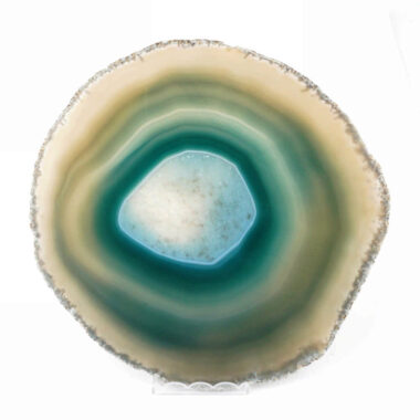 Achatscheibe poliert türkis Ø 167 mm aus Brasilien in bester Farbe Edelsteine Heilsteine bei Wunderstein24