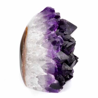 Amethyst Stufe mit poliertem Rand und Standfläche in weltbester Farbe und Qualität Edelsteine Heilsteine bei Wunderstein24