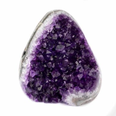 Amethyst Stufe mit poliertem Rand und Standfläche in weltbester Farbe und Qualität Edelsteine Heilsteine bei Wunderstein24