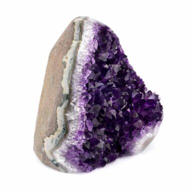 Amethyst Stufe mit poliertem Rand und Standfläche in weltbester Farbe und Qualität Edelsteine Heilsteine bei Wunderstein24