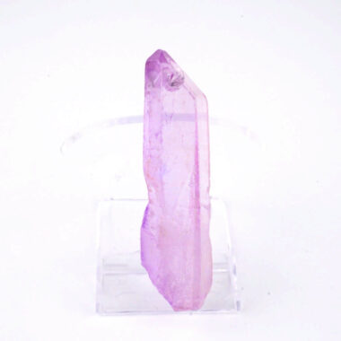 Aqua Angel Aura Bergkristall Spitze flieder aus Brasilien Edelsteine Heilsteine bei Wunderstein24