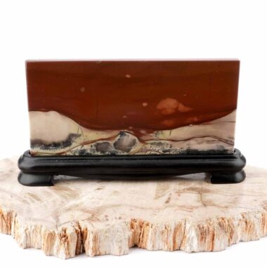 Dentritischer Jaspis ( Bilderjaspis ) Bild | Scheibe | Platte Naturgemälde Edelsteine Heilsteine bei Wunderstein24