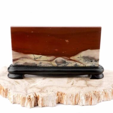 Dentritischer Jaspis ( Bilderjaspis ) Bild | Scheibe | Platte Naturgemälde Edelsteine Heilsteine bei Wunderstein24