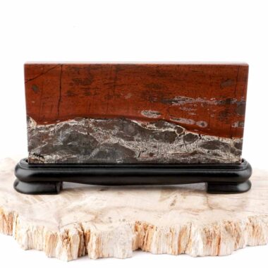 Dentritischer Jaspis ( Bilderjaspis ) Bild | Scheibe | Platte Naturgemälde Edelsteine Heilsteine bei Wunderstein24