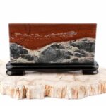 Dentritischer Jaspis ( Bilderjaspis ) Bild | Scheibe | Platte Naturgemälde Edelsteine Heilsteine bei Wunderstein24