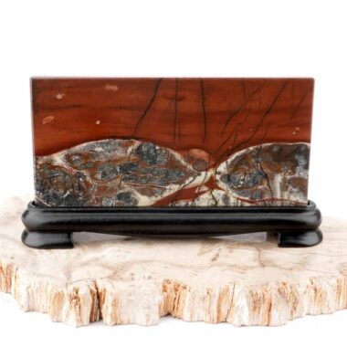 Dentritischer Jaspis ( Bilderjaspis ) Bild | Scheibe | Platte Naturgemälde Edelsteine Heilsteine bei Wunderstein24