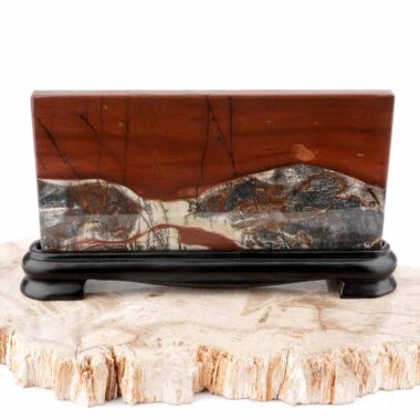 Dentritischer Jaspis ( Bilderjaspis ) Bild | Scheibe | Platte Naturgemälde Edelsteine Heilsteine bei Wunderstein24