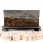 Dentritischer Jaspis ( Bilderjaspis ) Bild | Scheibe | Platte Naturgemälde Edelsteine Heilsteine bei Wunderstein24