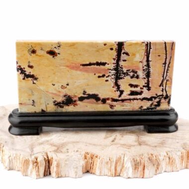 Dentritischer Jaspis ( Bilderjaspis ) Bild | Scheibe | Platte Naturgemälde Edelsteine Heilsteine bei Wunderstein24