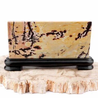 Dentritischer Jaspis ( Bilderjaspis ) Bild | Scheibe | Platte Naturgemälde Edelsteine Heilsteine bei Wunderstein24