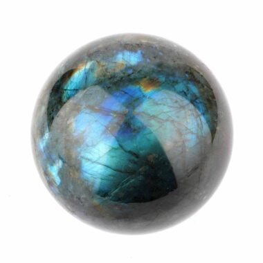 große Labradorit Kugel Ø 76 mm aus Madagaskar in bester Farbe und Qualität Edelsteine Heilsteine bei Wunderstein24