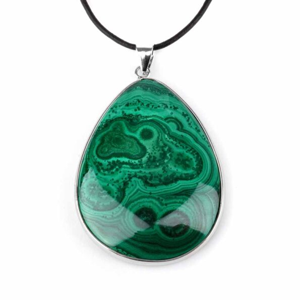 großer Malachit Tropfen Anhänger mit Öse Länge 60 mm in bester Qualität Edelsteine Heilsteine bei Wunderstein24