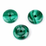 Malachit Donut Anhänger Ø ca. 23 – 24 mm in bester Qualität Edelsteine Heilsteine bei Wunderstein24