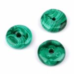 Malachit Donut Anhänger Ø ca. 23 – 24 mm in bester Qualität Edelsteine Heilsteine bei Wunderstein24