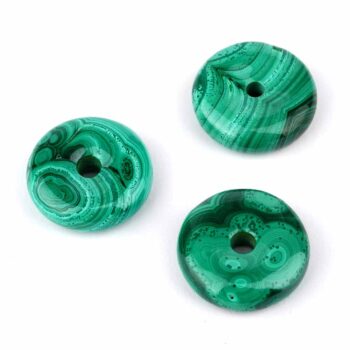 Malachit Donut Anhänger Ø ca. 23 – 24 mm in bester Qualität Edelsteine Heilsteine bei Wunderstein24