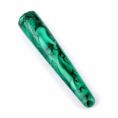 Malachit Massagestab rund Länge 100 mm Griffel für Reflexzonen Massage Edelsteine Heilsteine bei Wunderstein24