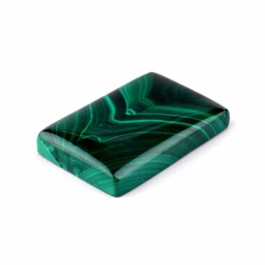 Malachit Handschmeichler | Cabochon Länge 30 mm in bester Maserung und Qualität Edelsteine Heilsteine bei Wunderstein24