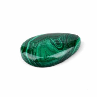 Malachit Handschmeichler | Cabochon Länge 39 mm in bester Maserung und Qualität Edelsteine Heilsteine bei Wunderstein24