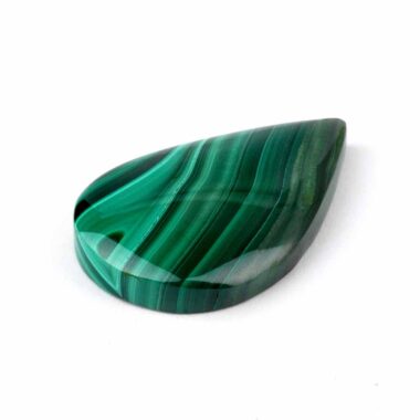 Malachit Handschmeichler | Cabochon Länge 45 mm in bester Maserung und Qualität Edelsteine Heilsteine bei Wunderstein24