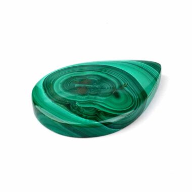 Malachit Handschmeichler | Cabochon Länge 47 mm in bester Maserung und Qualität Edelsteine Heilsteine bei Wunderstein24