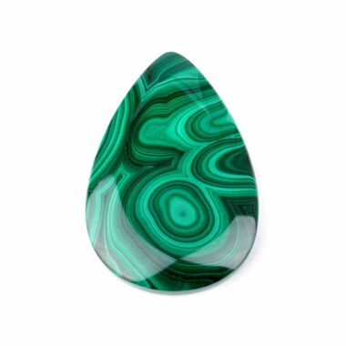 Malachit Handschmeichler | Cabochon Länge 62 mm in bester Maserung und Qualität Edelsteine Heilsteine bei Wunderstein24