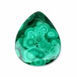 Malachit Handschmeichler | Cabochon Länge 62 mm in bester Maserung und Qualität Edelsteine Heilsteine bei Wunderstein24