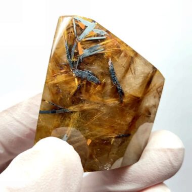 Rutilquarz | Engelshaar Freiform poliert in bester Qualität aus Brasilien Edelsteine Heilsteine bei Wunderstein24