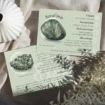 Serafinit Mineralien Bestimmungskärtchen Sammelkarte Edelsteine Heilsteine bei Wunderstein24