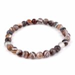 Achat Botswana Ø 6 mm Kugel | Perlen Edelstein Armband flexibel und dehnbar Edelsteine Heilsteine bei Wunderstein24