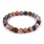 Achat Botswana Ø 8 mm Kugel | Perlen Edelstein Armband flexibel und dehnbar Edelsteine Heilsteine bei Wunderstein24