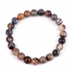 Achat Botswana Ø 8 mm Kugel | Perlen Edelstein Armband flexibel und dehnbar Edelsteine Heilsteine bei Wunderstein24