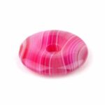 Achat | Streifenachat pink | rosa Donut Anhänger Ø 30 mm Edelsteine Heilsteine bei Wunderstein24