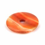 Achat Natur | Streifenachat orange Donut Anhänger Ø 40 mm Edelsteine Heilsteine bei Wunderstein24