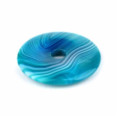 Achat | Streifenachat türkis Donut Anhänger Ø 40 mm Edelsteine Heilsteine bei Wunderstein24 Achat | Streifenachat türkis Donut Anhänger Ø 40 mm Edelsteine Heilsteine bei Wunderstein24