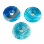 Schneeflocken – Obsidian Donut Anhänger Ø 30 mm Edelsteine Heilsteine bei Wunderstein24