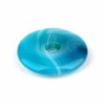 Achat | Streifenachat türkis Donut Anhänger Ø 30 mm Edelsteine Heilsteine bei Wunderstein24