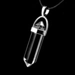 Bergkristall Spitze | Doppelender Anhänger glasklar in bester Qualität mit silberner Öse Edelsteine Heilsteine bei Wunderstein24