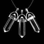 Bergkristall Spitze | Doppelender Anhänger glasklar in bester Qualität mit silberner Öse Edelsteine Heilsteine bei Wunderstein24