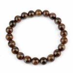 Bronzit Ø 8 mm Kugel | Perlen Edelstein Armband flexibel und dehnbar Edelsteine Heilsteine bei Wunderstein24