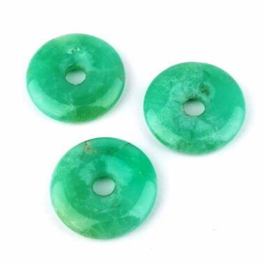 Chrysopras Donut Anhänger Ø 30 mm Edelsteine Heilsteine bei Wunderstein24
