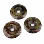 Drachenblut – Jaspis Donut Anhänger Ø 40 mm Edelsteine Heilsteine bei Wunderstein24