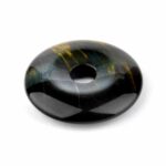 Falkenauge | Tigerauge blau Donut Anhänger Ø 30 mm Edelsteine Heilsteine bei Wunderstein24