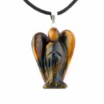 Falkenauge Engel | Schutzengel Anhänger mit 925 Sterling-Silber Öse Edelsteine Heilsteine bei Wunderstein24